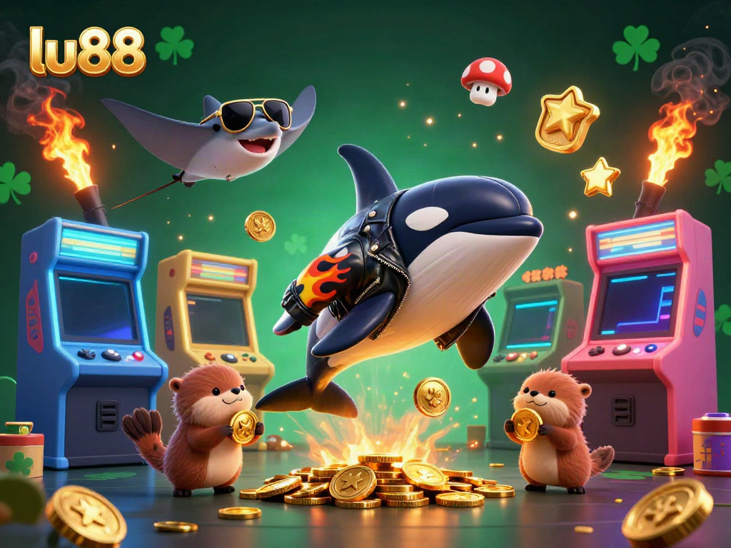 LU88 engages players with thrilling casino adventures featuring characters and gold coins.